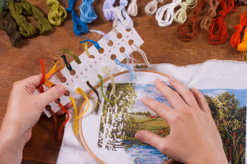 Cross-stitch, Handmade, needlework