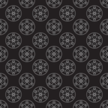 Alchemical round vector pattern.