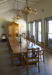 dinner table in room modern interior 