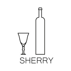 Alcoholic beverages line icon