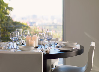 dinner table in room modern interior 
