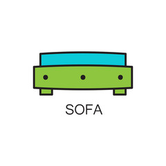 Sofa line icon.