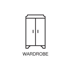 Wardrobe line icon.