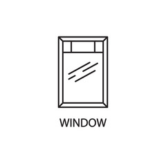 Window line icon.