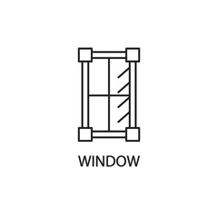 Window line icon.