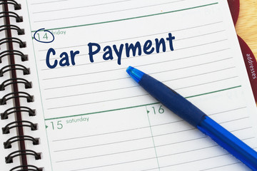 Reminder to pay your car payment