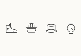 30 Minimalist Accesories Icons