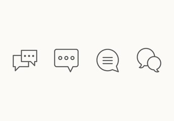 35 Minimalist Chat Icons