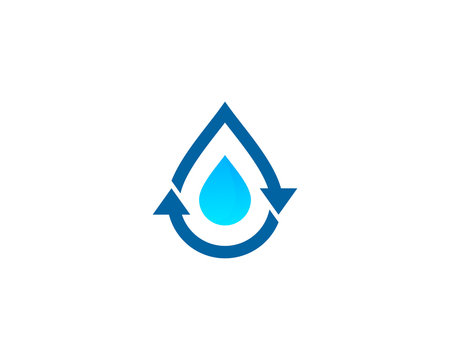 Water Recycle Logo Design Template Element