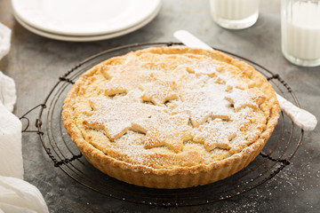 Traditional scandinavian almond tart