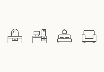55 Minimalist Furniture Icons