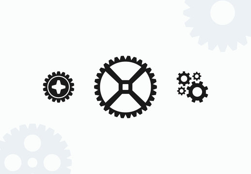 20 Gears Icons Set