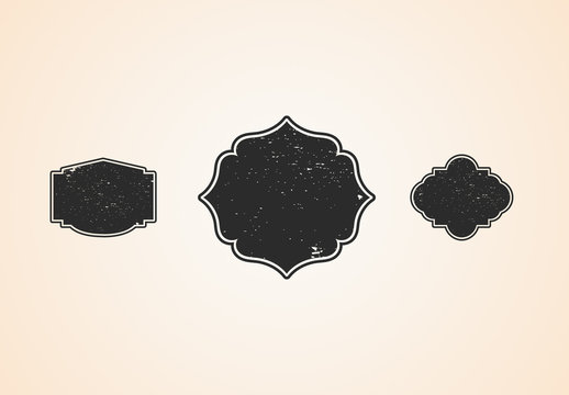 20 Vintage Labels with Grunge Texture 