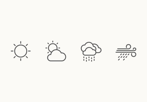 60 Minimalist Weather Icons