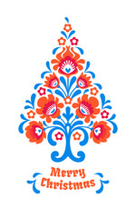 Polish folk christmas tree cutout