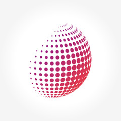 Creative abstract, vibrant and colorful icon Sphere Globe