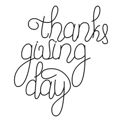 Thanksgiving Day Hand drawn lettering card