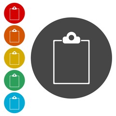 Clip Board with Blank Paper isolated 