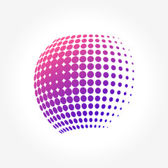 Creative abstract, vibrant and colorful icon Sphere Globe