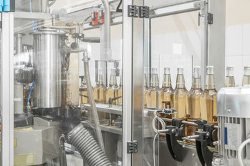 factory shop for the production of glass bottles and beverage