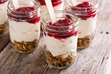 Autumn granola parfait