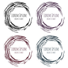 Round frames with your text. Vector illustration