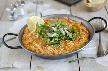 Red pepper risotto
