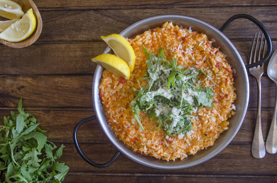 Red pepper risotto