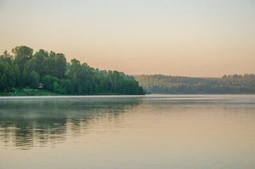 Obraz premium fog over the water .