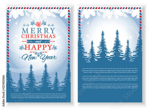 &quot;Merry Christmas and Happy New Year Card&quot; Stockfotos und lizenzfreie