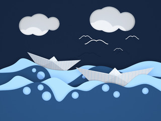 Paper cutting of the sea © fotoskraja