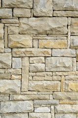 Colorful stone wall closeup