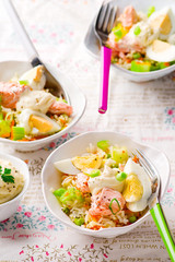 Salmon and Rice Salad.