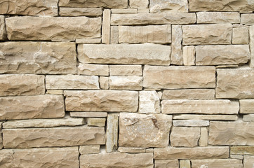 Colorful stone wall closeup