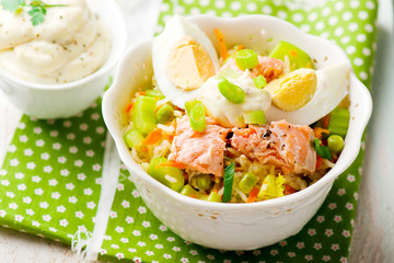 Salmon and Rice Salad.