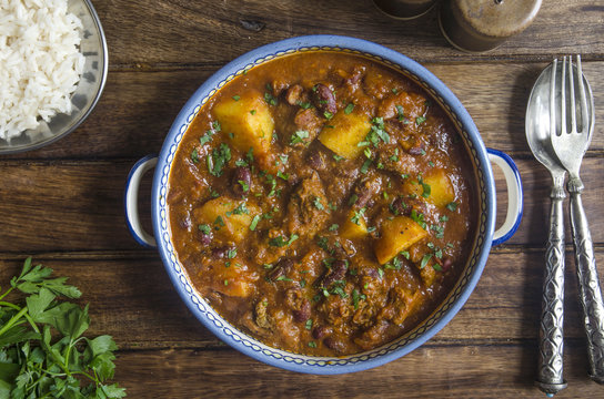 Beef and bean tagine