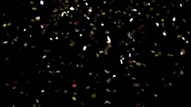 (CONFETTI - slow motion) Realistic Confetti Footage for your projects! 
Use blending mode (screen).  You can speed up file 6 times (realtime), because this file 4K 120fps RED EPIC – Slow Motion. 