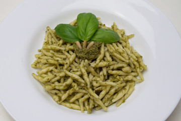 Pasta and basil