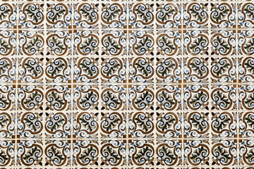 Portuguese tiles in a pattern azulejos