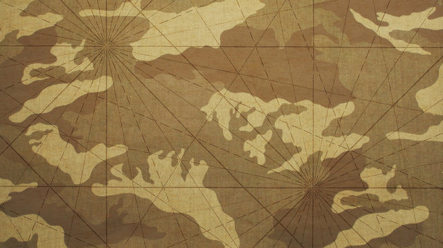 Camouflage Background and Converging Lines