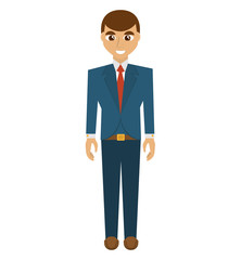businessman avatar elegant islated icon vector illustration design