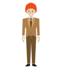 businessman avatar elegant islated icon vector illustration design