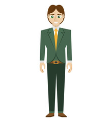 businessman avatar elegant islated icon vector illustration design