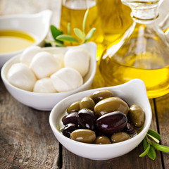 Olive oil in vintage bottle
