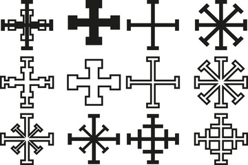 Fototapeta premium cross set, cross,