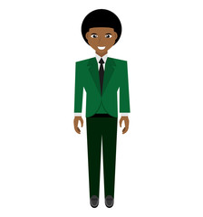 businessman avatar elegant islated icon vector illustration design