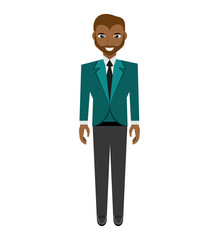 businessman avatar elegant islated icon vector illustration design
