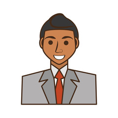 businessman avatar elegant islated icon vector illustration design
