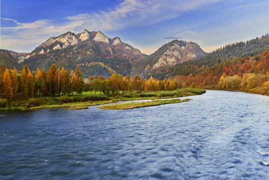 Fototapeta Pieniny, Jesień po Trzema Koronami,