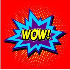 Яркий популярный поп арт фон - надпись шаблон